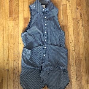 State the Label button down smock